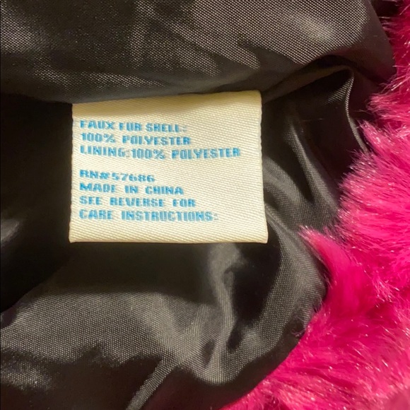 C & C California Pink Faux Fur Jacket Sz M NWT - Picture 5 of 5